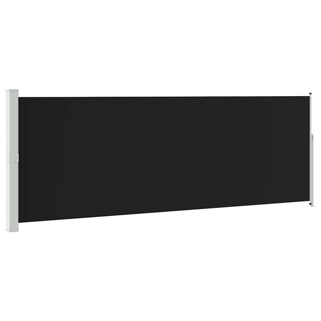 sammenrullelig sidemarkise 160 x 500 cm sort