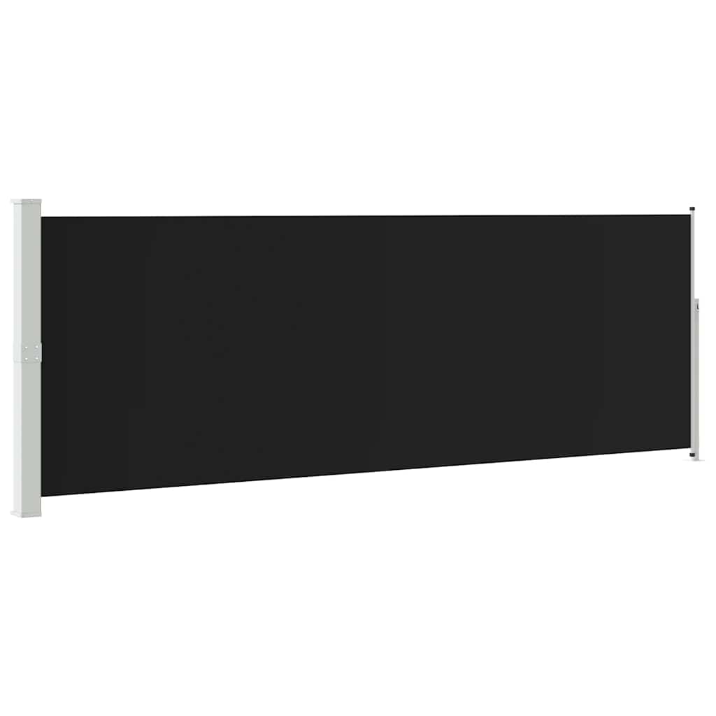 sammenrullelig sidemarkise 160 x 500 cm sort