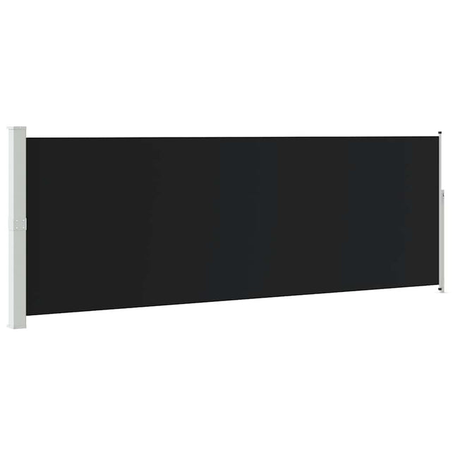 sammenrullelig sidemarkise 160 x 514 cm sort