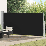 sammenrullelig sidemarkise 160 x 500 cm sort