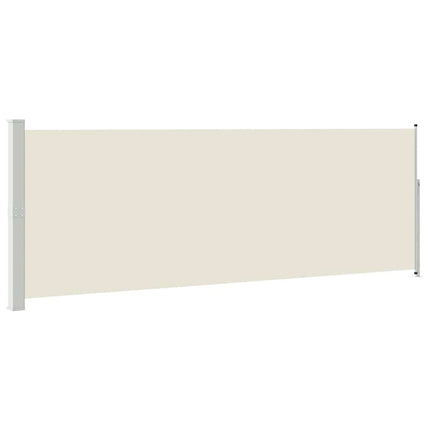 sammenrullelig sidemarkise 160 x 500 cm cremefarvet