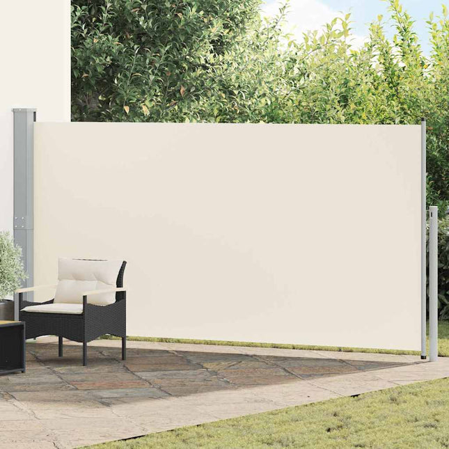 sammenrullelig sidemarkise 160 x 514 cm cremefarvet