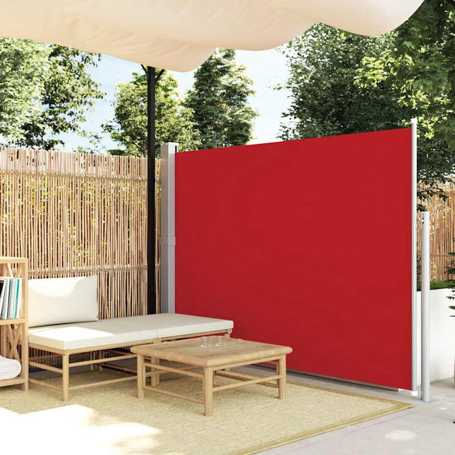 sammenrullelig sidemarkise 160 x 500 cm rød