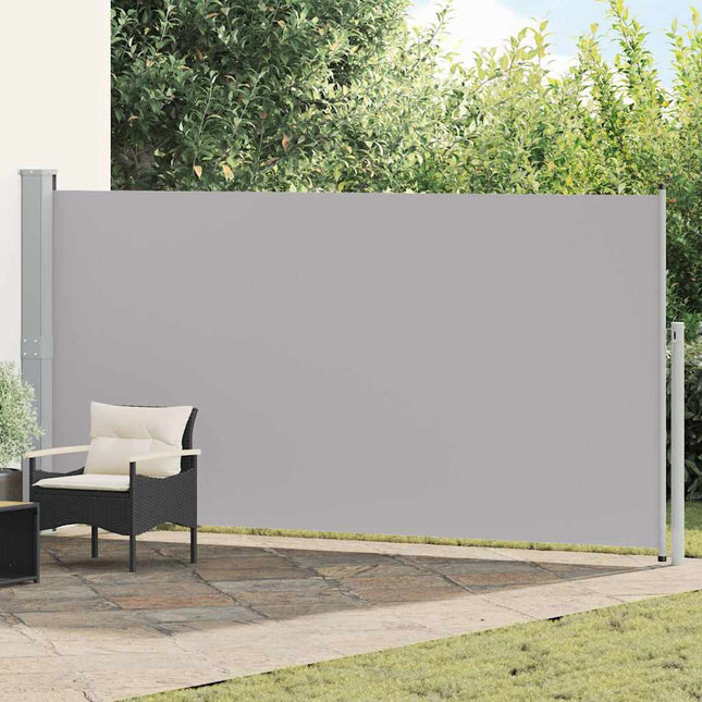 sammenrullelig sidemarkise 160 x 514 cm grå