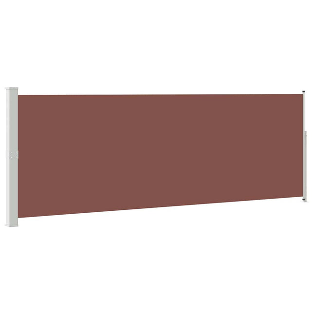 sammenrullelig sidemarkise 160 x 500 cm brun