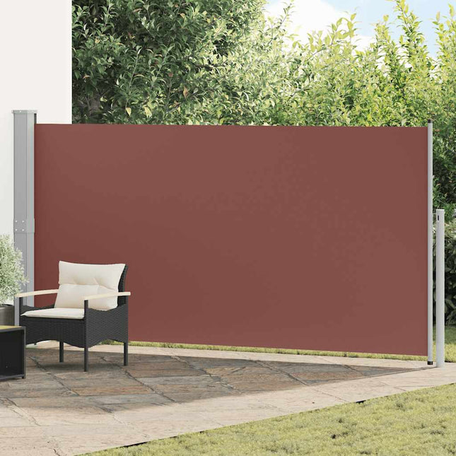 sammenrullelig sidemarkise 160 x 500 cm brun