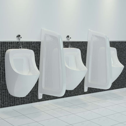 vægophængt urinalafskærmning keramik hvid