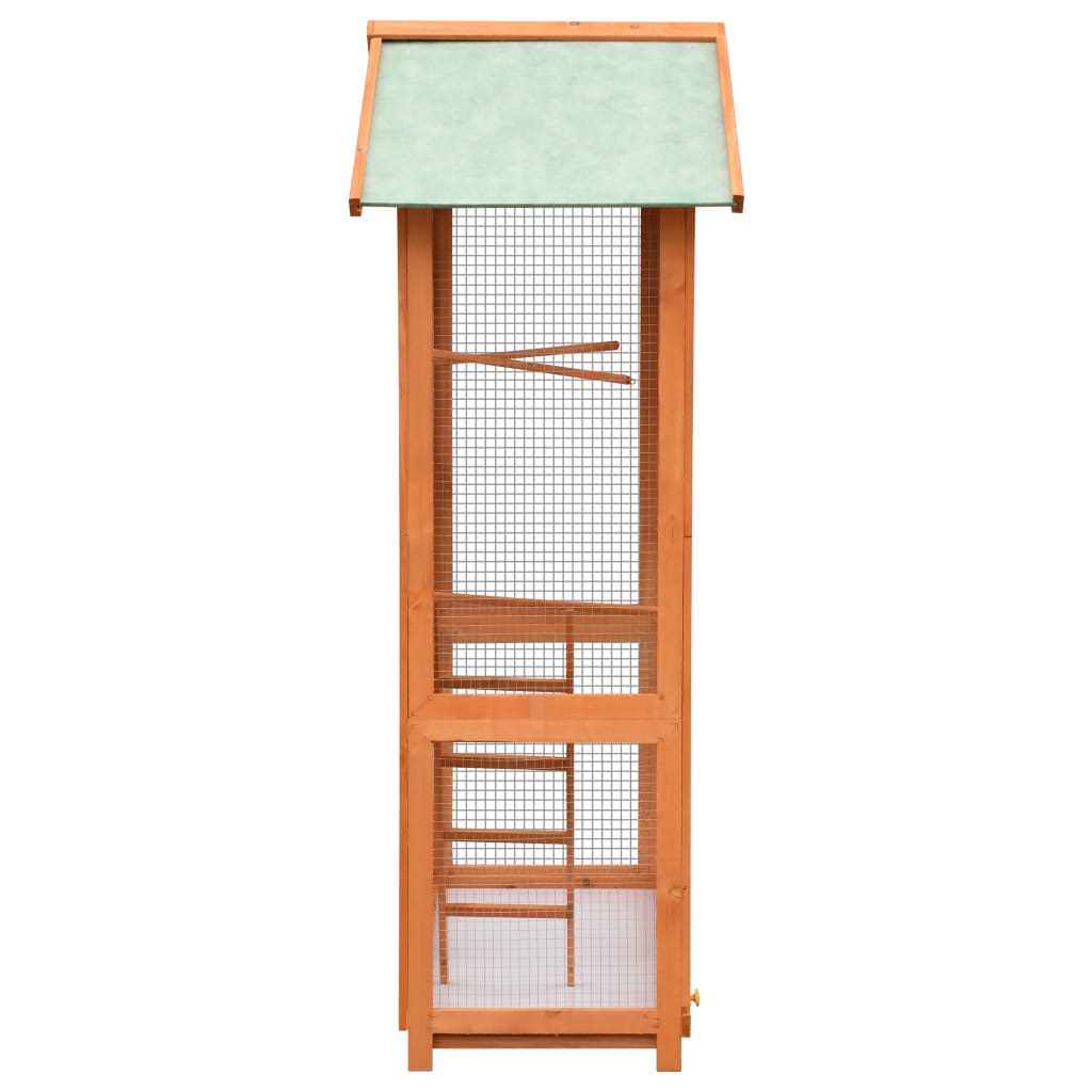 fuglebur 125,5x59,5x164 cm massivt fyrre- og grantræ