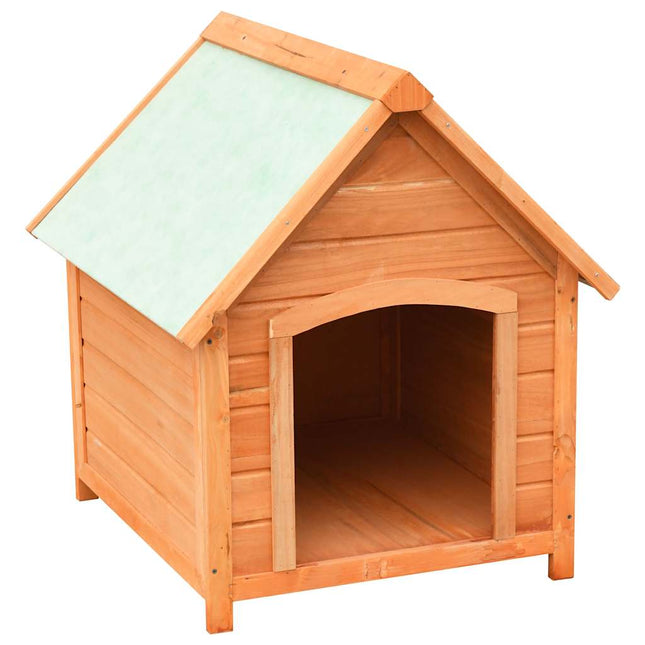 hundehus 72x85x82 cm massivt fyrre- og grantræ