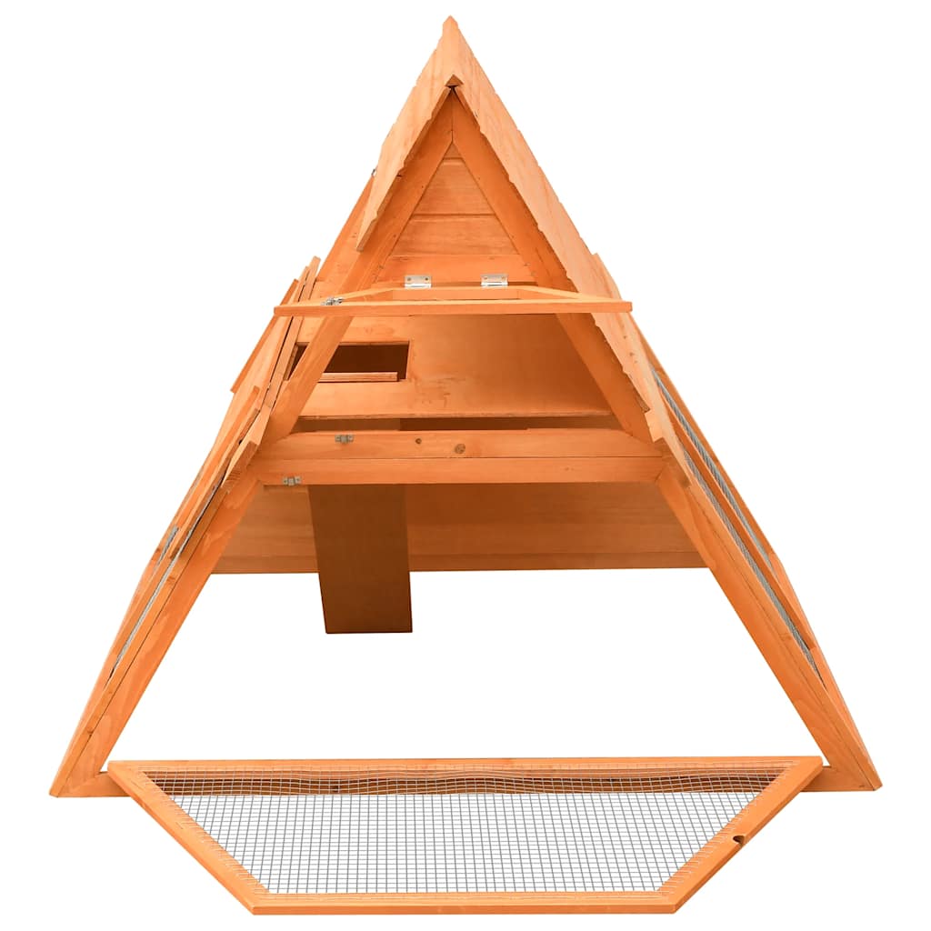 kaninbur 152x128x108 cm massivt fyrre- og grantræ