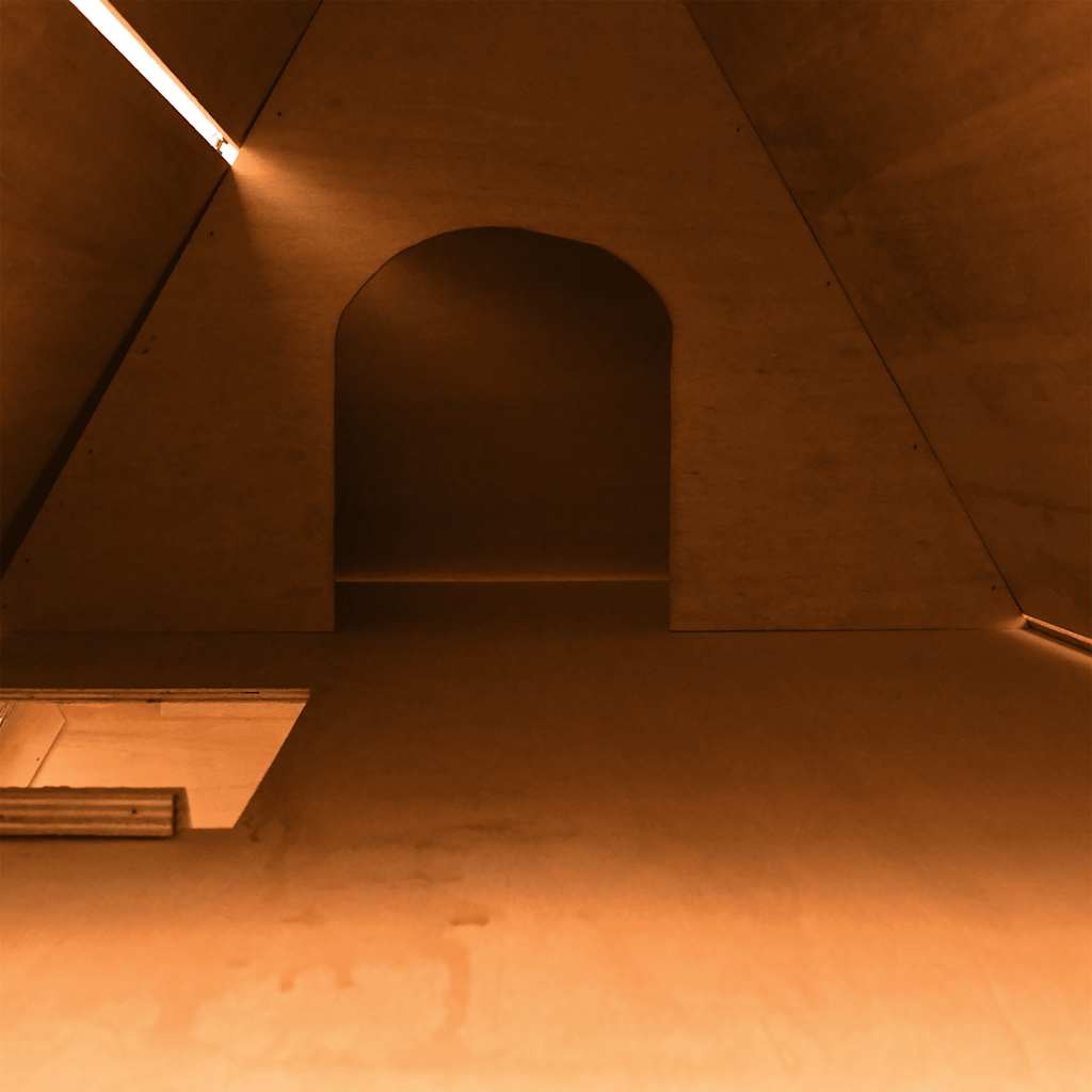 kaninbur 152x128x108 cm massivt fyrre- og grantræ