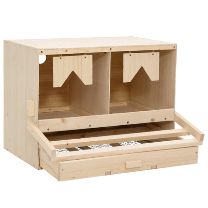 rugekasse 2 rum 63 x 40 x 45 cm massivt fyrretræ