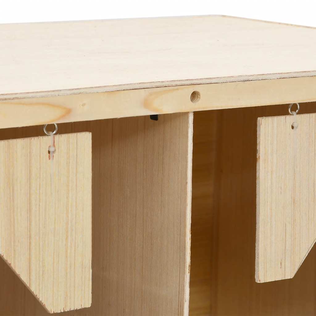 redekasse til høns med 5 rum 117x33x38 cm massivt fyrretræ
