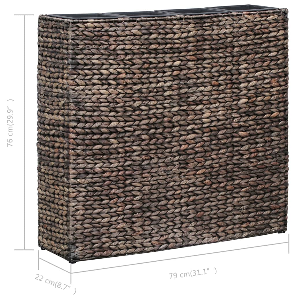 højbed med 4 krukker vandhyacint brun