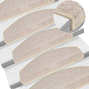 trappemåtter 15 stk. 65x24x4 cm taupe halvrund store