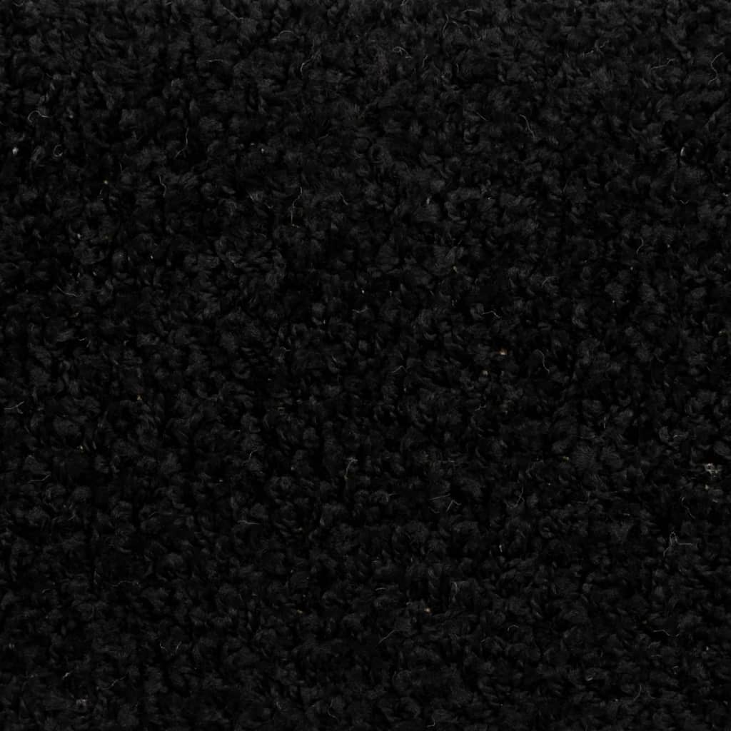trappemåtter 15 stk. 65x21x4 cm sorte halvrunde store