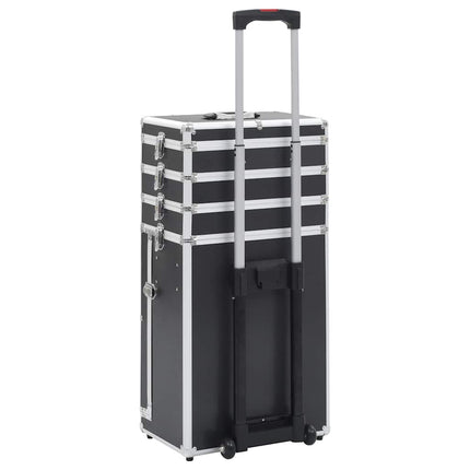 makeupkuffert aluminium sort