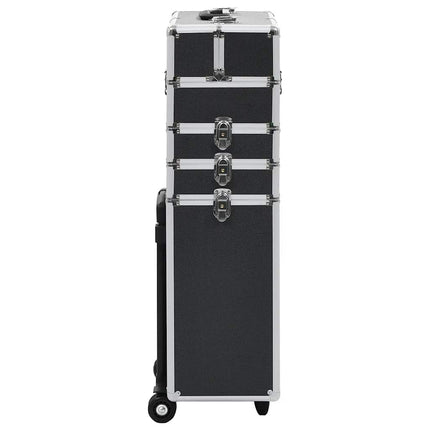 makeupkuffert aluminium sort