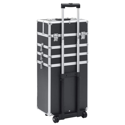 makeupkuffert aluminium sort