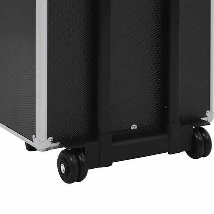 makeupkuffert aluminium sort