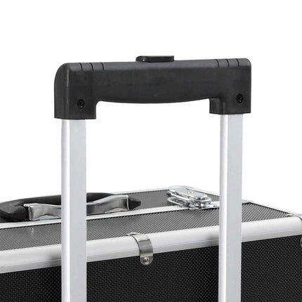 makeupkuffert aluminium sort