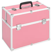 makeupkuffert 38x23x34 cm pink aluminium