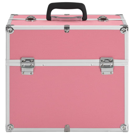 makeupkuffert 38x23x34 cm pink aluminium