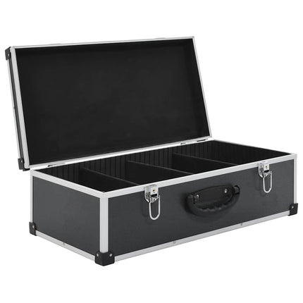 CD-kasse til 80 CD'er aluminium ABS sort
