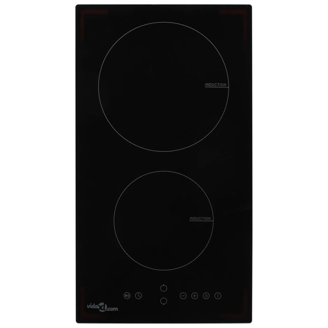 induktionskogeplade med 2 brændere Touch Control glas 3500 W