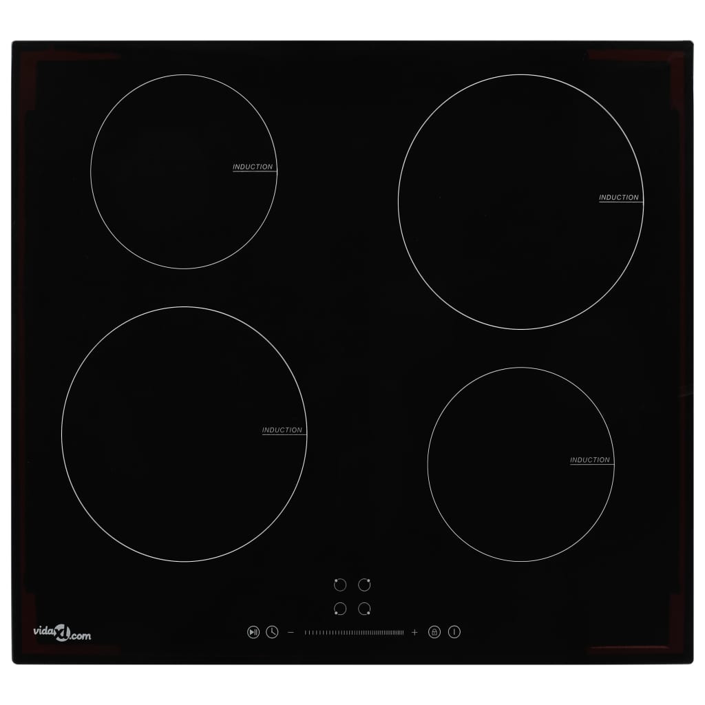 induktionskogeplade med 4 brændere Touch Control glas 7000 W