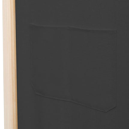 3-panels rumdeler 120 x 170 x 4 cm stof grå