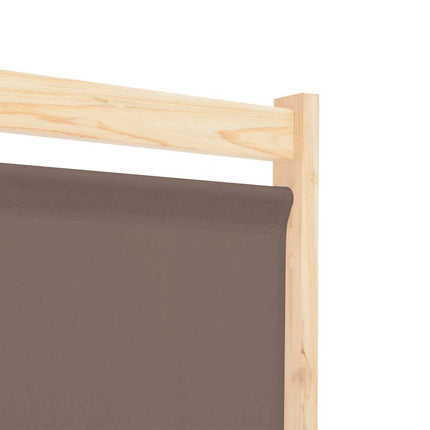 5-panels rumdeler 200 x 170 x 4 cm stof brun
