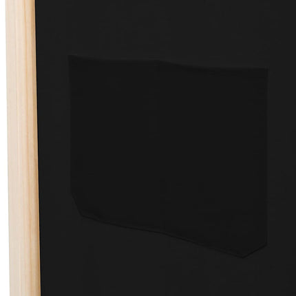 3-panels rumdeler 120 x 170 x 4 cm stof sort