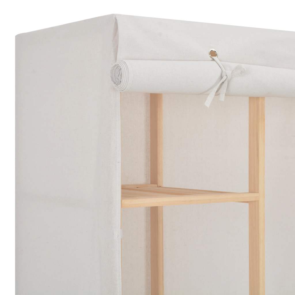 klædeskab 135 x 40 x 170 cm stof hvid