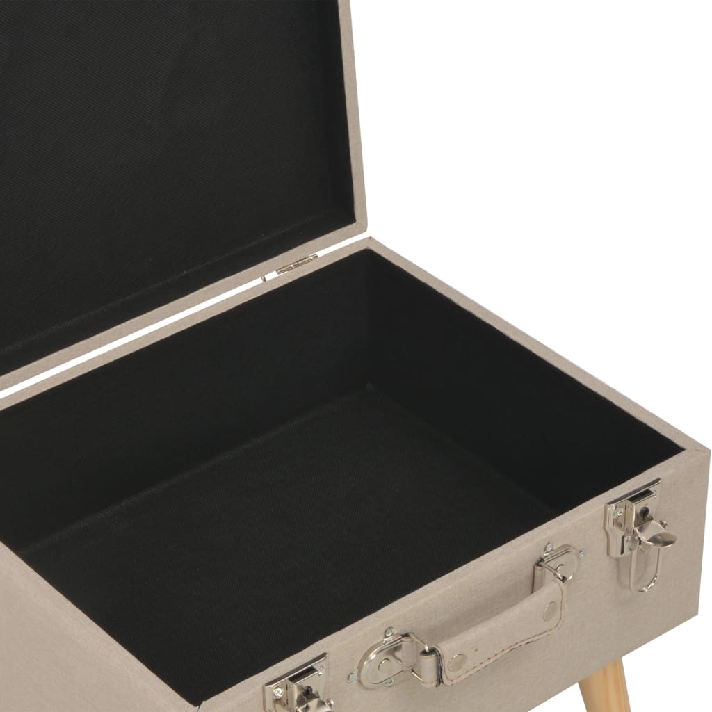 opbevaringstaburet stof 40 cm beige