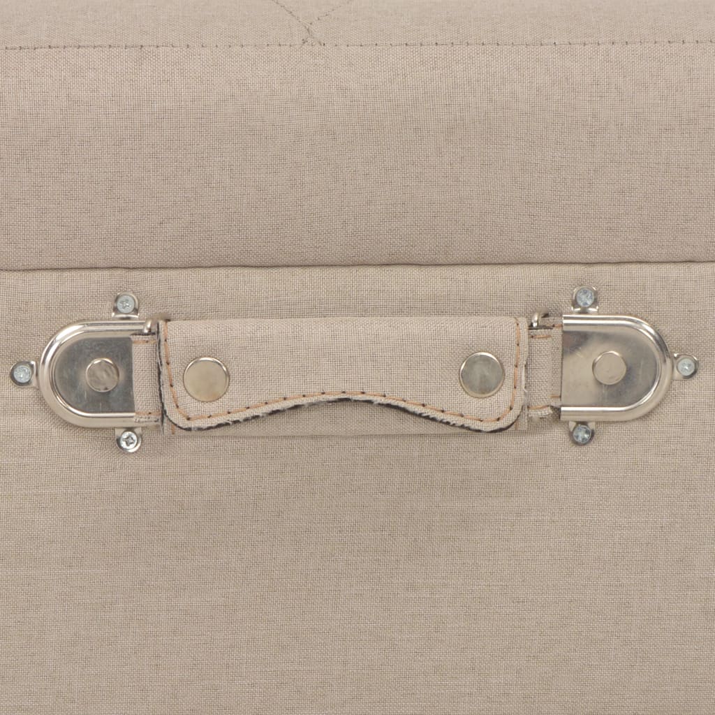 opbevaringstaburet stof 40 cm beige