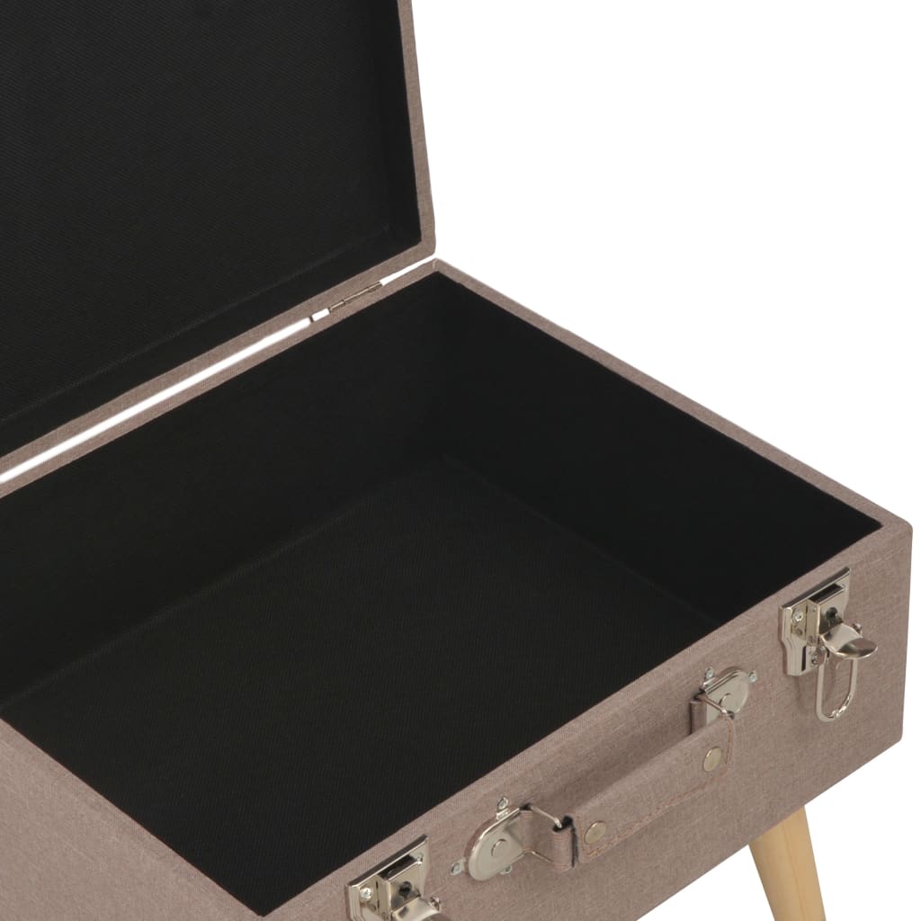 opbevaringstaburetter 3 stk. stof brun