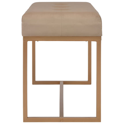 bænk i fløjl 80 cm beige
