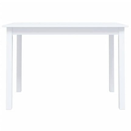 spisebord 114 x 71 x 75 cm massivt gummitræ hvid