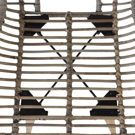 spisebordsstole 6 stk. naturligt rattan brun