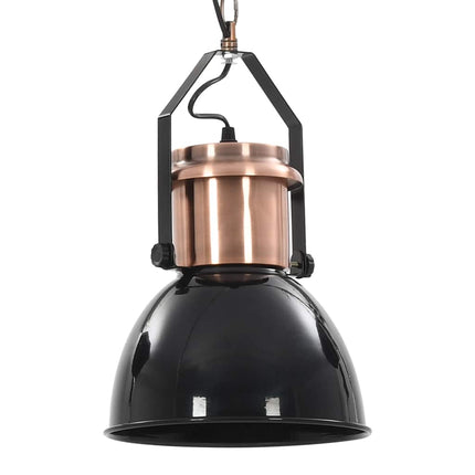 loftslampe 2 stk. rund E27 sort