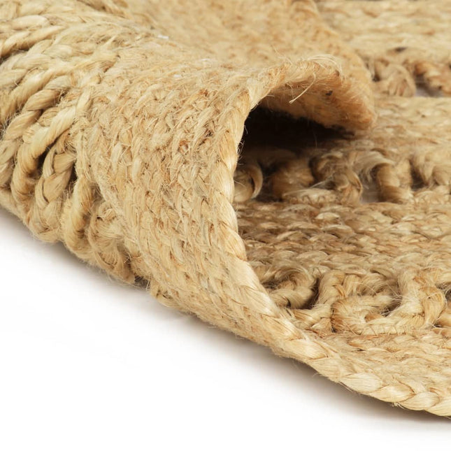 håndlavet tæppe flettet jute 90 cm