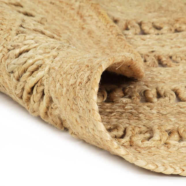 håndlavet tæppe flettet jute 150 cm