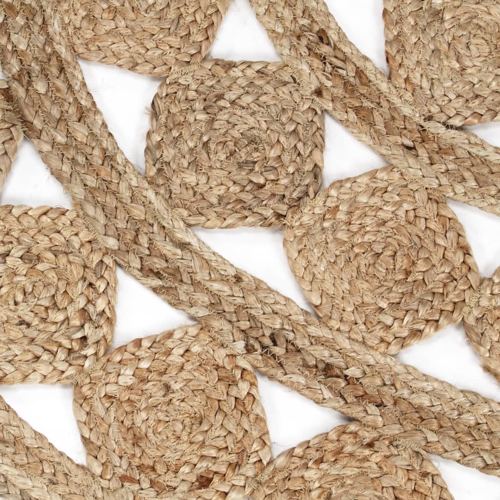håndlavet tæppe flettet jute 120 cm