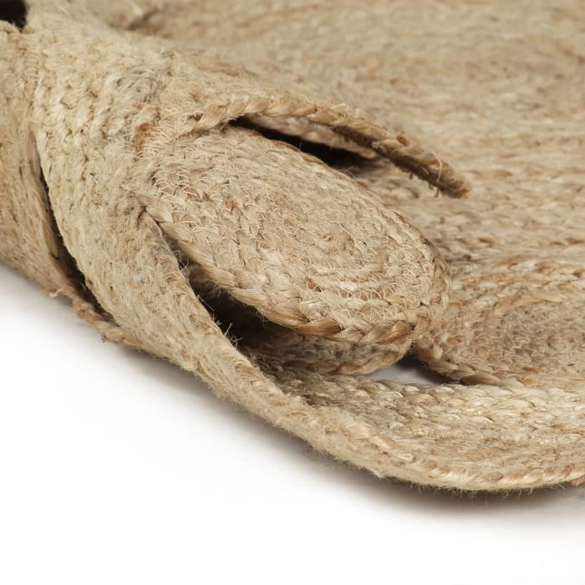 håndlavet tæppe flettet jute 90 cm