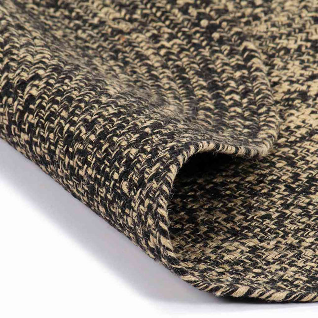 håndlavet tæppe jute 90 cm sort og naturfarvet