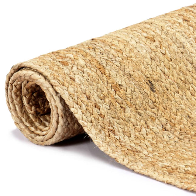 håndlavet tæppe jute 80 x 160 cm naturfarvet