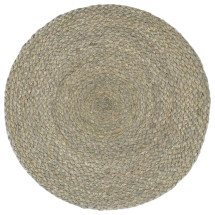 dækkeservietter 4 stk. rund 38 cm jute grå