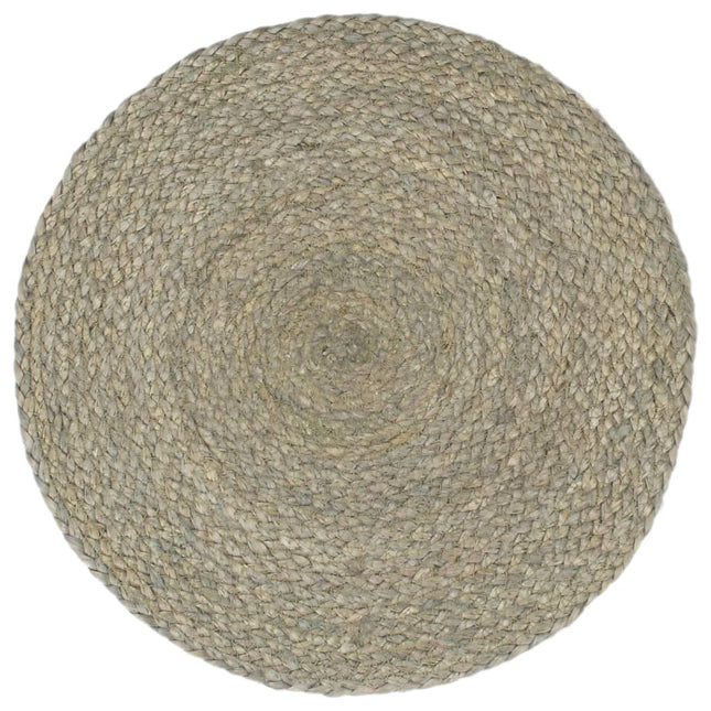 dækkeservietter 4 stk. rund 38 cm jute grå