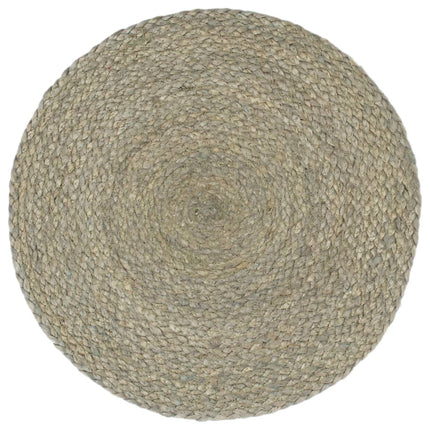 dækkeservietter 6 stk. rund 38 cm jute grå